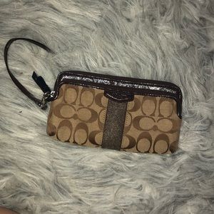 New Coach logo wristlet